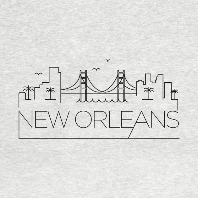 New Orleans Minimal Skyline by kursatunsal